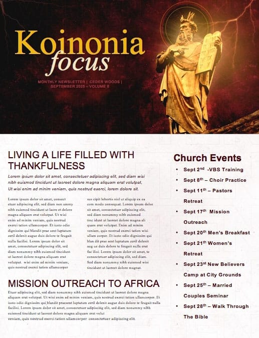 Written In Stone Church Newsletter