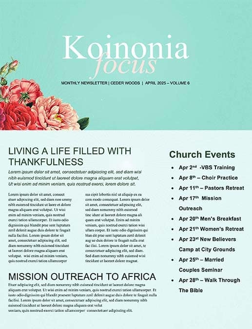 Church Newsletter Easter 2022 Church Sermon Graphics