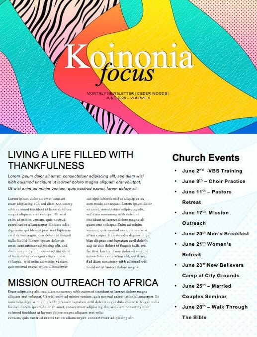 Graduation Sunday Abstract Newsletter Design