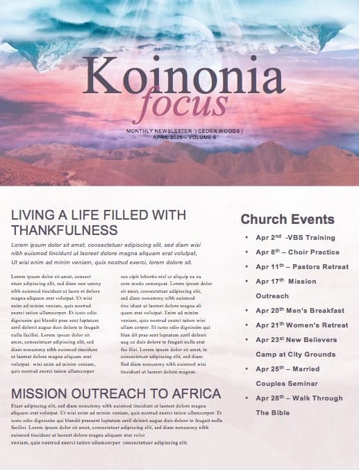 Heaven On Earth Church Newsletter