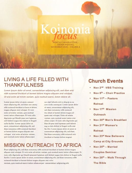 Lest We Forget Poppy Newsletter