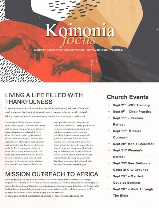 Imago Dei Church Newsletter