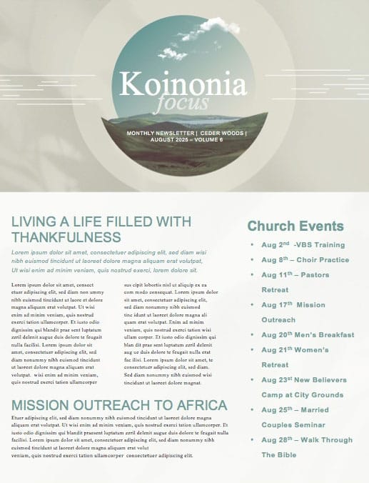 Grief Share Church Newsletter