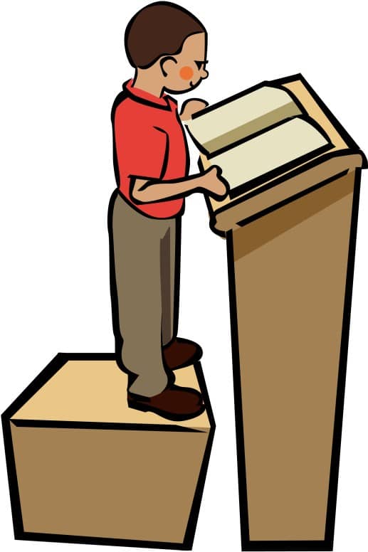Little Boy at the Podium