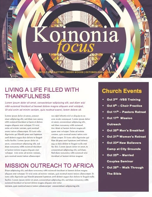Seeking God Church Newsletter Template