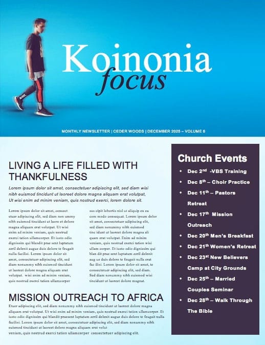 Shift Church Newsletter Template