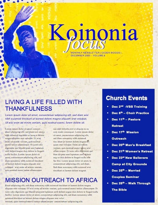 God's Plan Church Newsletter Template