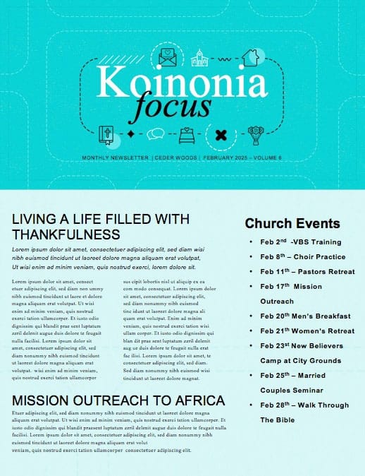 Marriage Retreat Church Newsletter