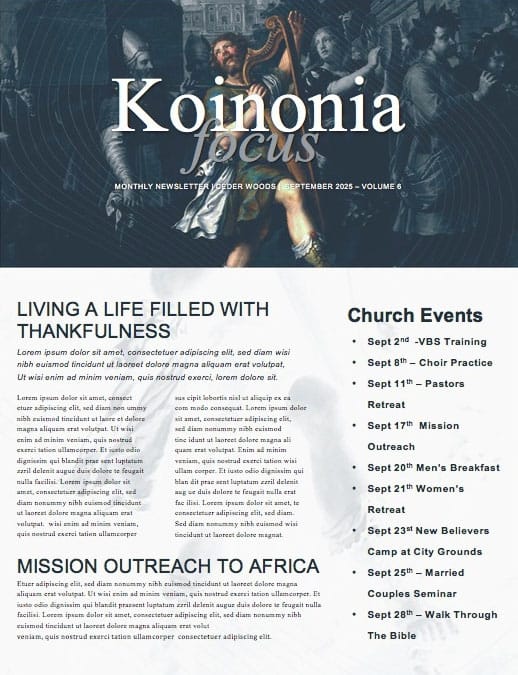 Shameless Church Newsletter