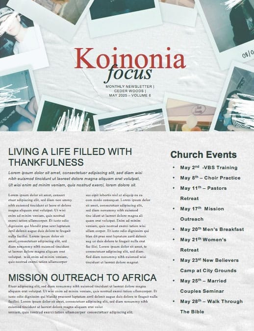 Canceled Church Newsletter