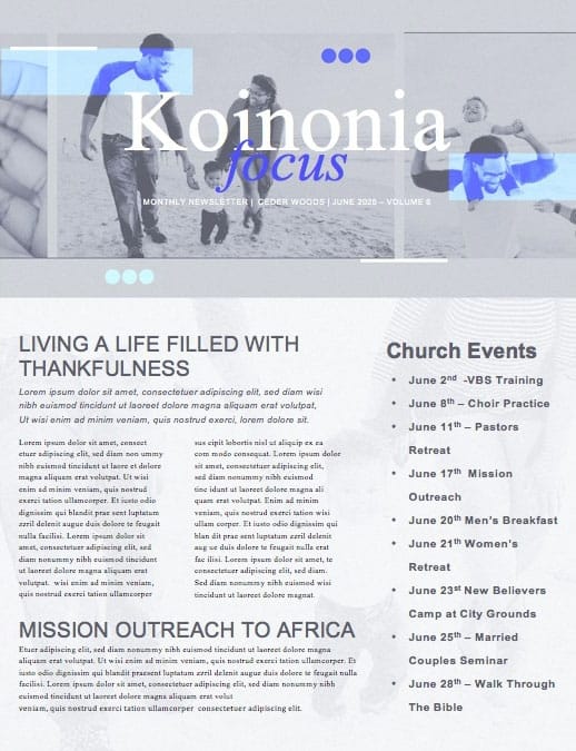 Father's Day Best Dad Church Newsletter