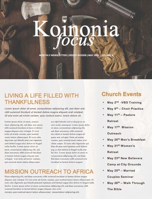 Working Dads Father's Day Church Newsletter