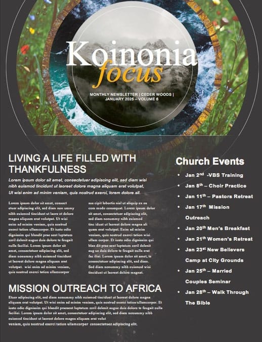 Faithfulness Of God Church Newsletter