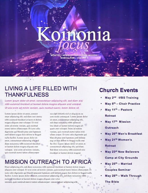 Ascension Day Service Newsletter