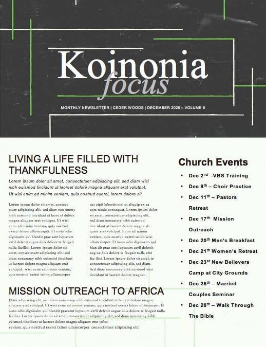 Faith Full Church Newsletter