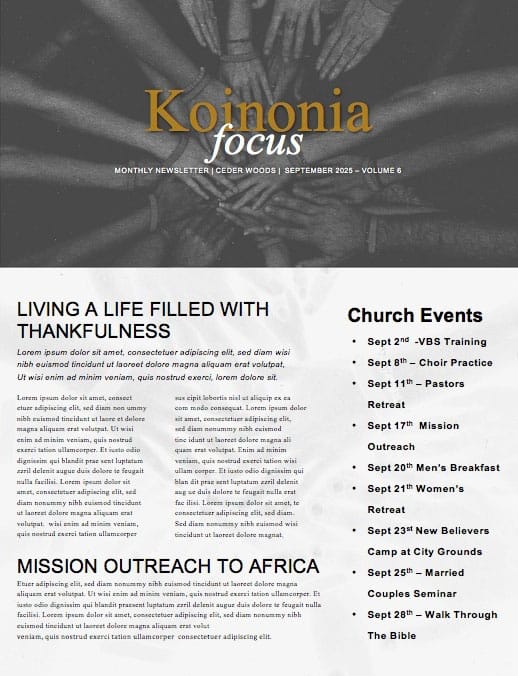 In This Together Church Newsletter