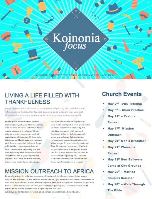 Happy Father’s Day Church Newsletter Template