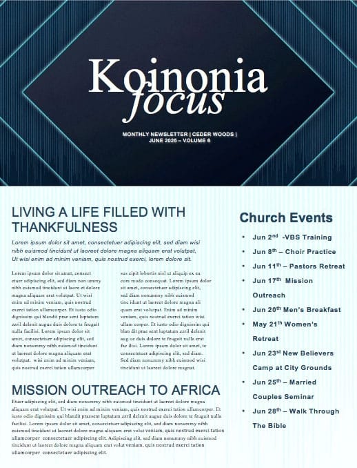 Graduation Sunday Church Newsletter Template