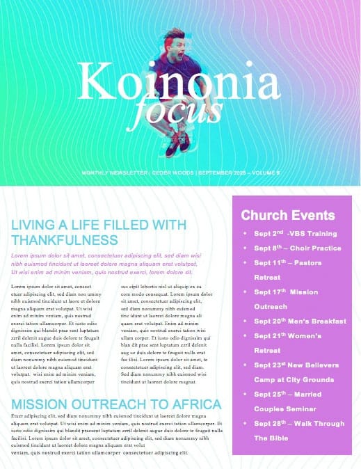 Be Bold Church Newsletter Template
