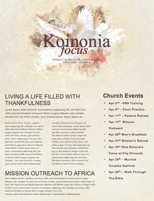 Beautifully Broken Good Friday Church Newsletter