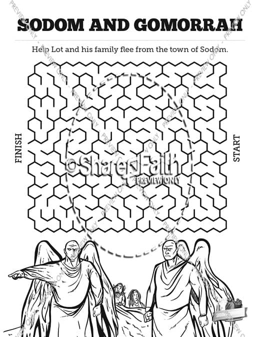 The Story Of Sodom and Gomorrah Bible Mazes