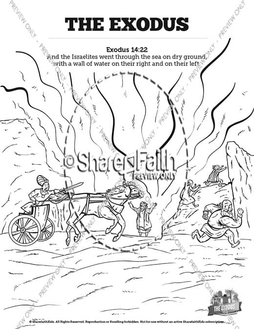 The Exodus Story Sunday School Coloring Pages