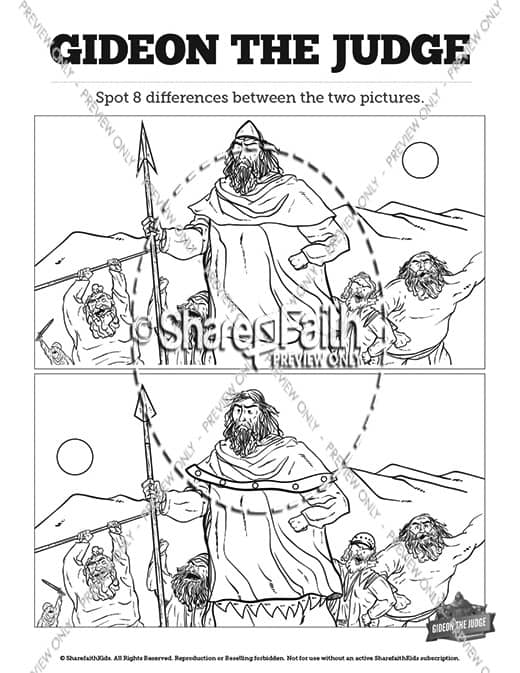 Judges 6 Gideon Kids Spot The Difference