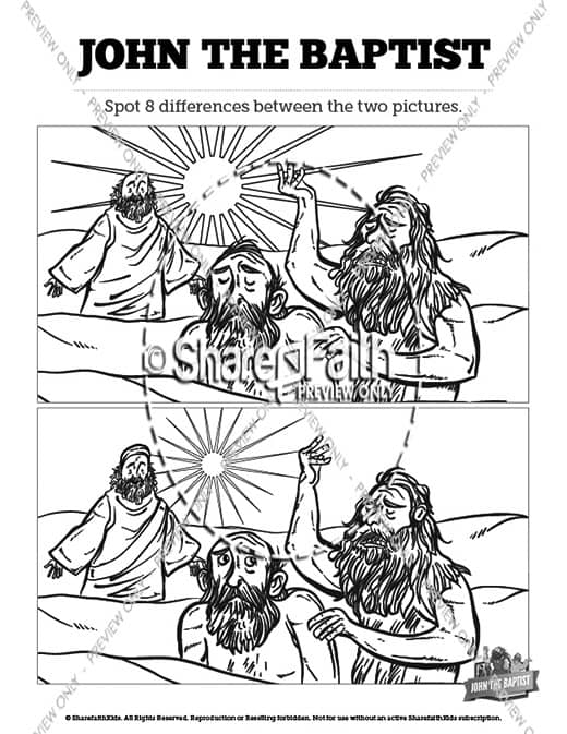 John The Baptist Kids Spot The Difference