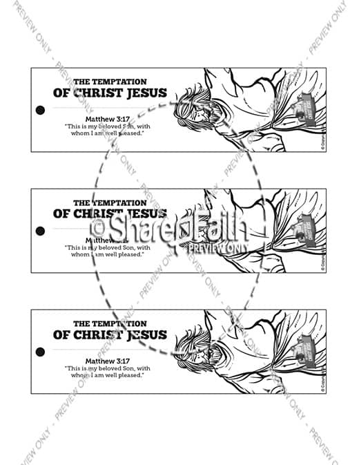 Matthew 4 Jesus Tempted Bible Bookmarks