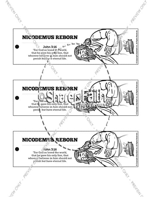 John 3 Nicodemus Bible Bookmarks