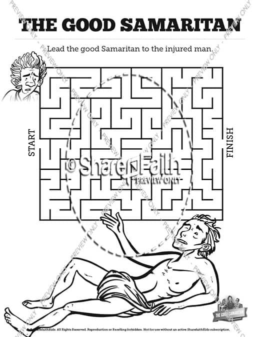 The Good Samaritan Bible Mazes