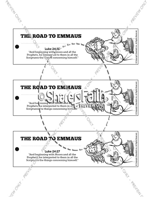 Luke 24 Road to Emmaus Bible Bookmarks