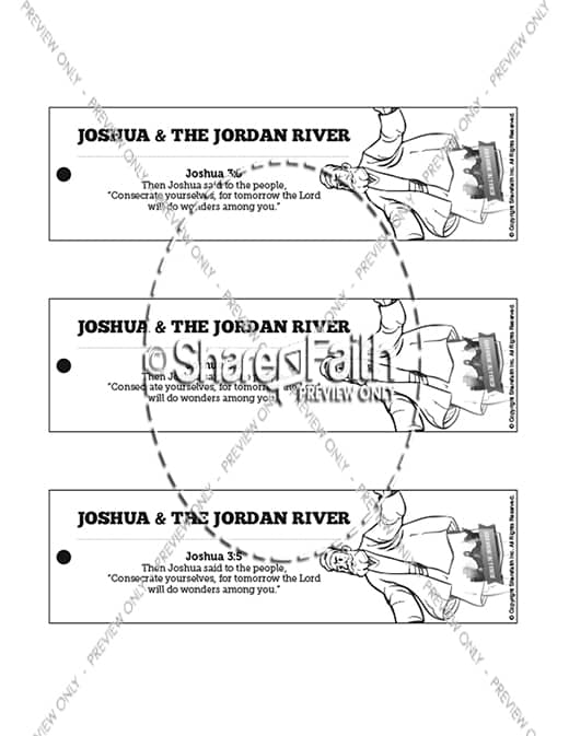 Joshua 3 Crossing the Jordan River Bible Bookmarks