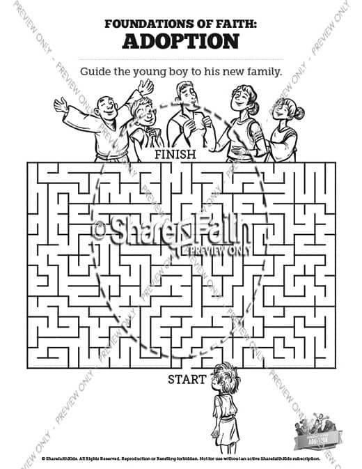 Romans 8 Adoption Bible Mazes
