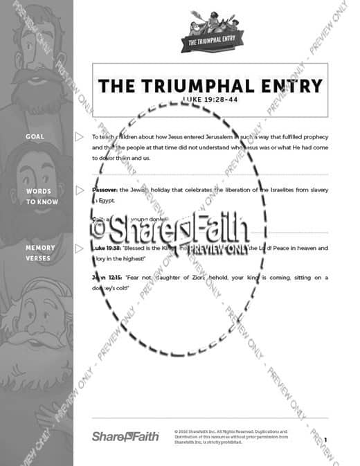 Luke 19 The Triumphal Entry Curriculum