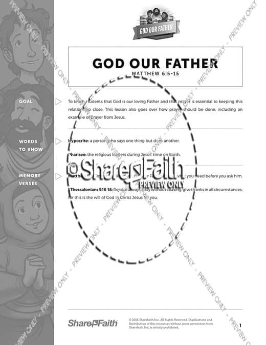Matthew 6 God our Father Curriculum