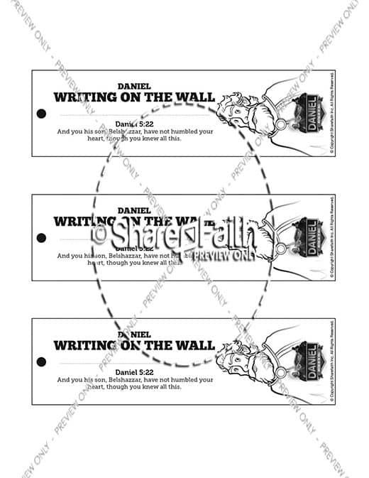 Daniel 5 Writing On The Wall Bible Bookmarks