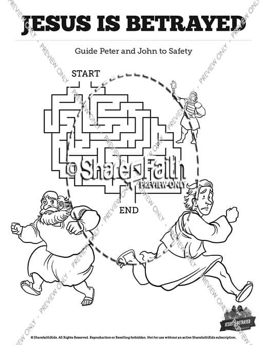 Matthew 26 Jesus is Betrayed Bible Mazes