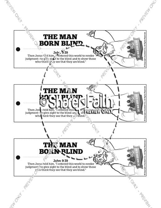 John 9 The Man Born Blind Bible Bookmarks