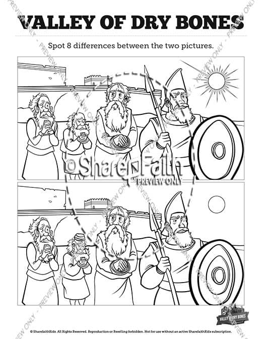 Ezekiel 37 Valley of Dry Bones Spot the Differences