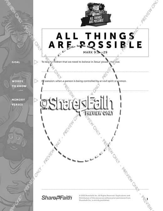 Mark 9 All Things Are Possible Curriculum