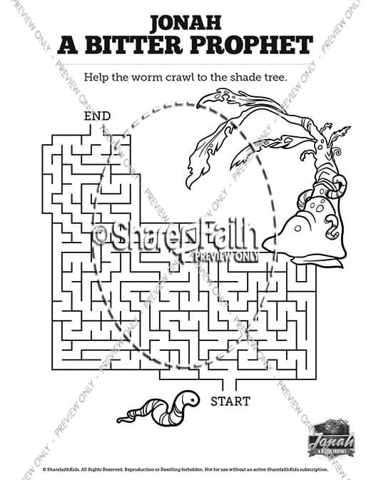 Jonah 4 A Bitter Prophet Bible Mazes