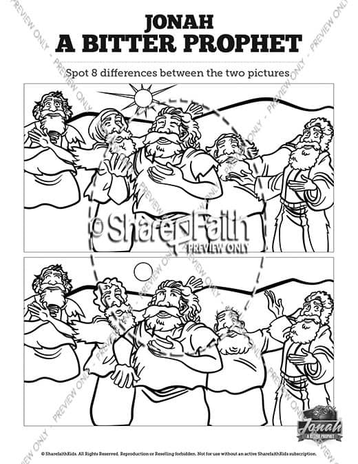 Jonah 4 A Bitter Prophet Spot the Differences