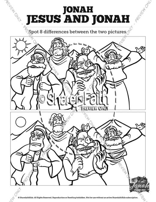 Matthew 12 Jesus and Jonah Spot the Differences