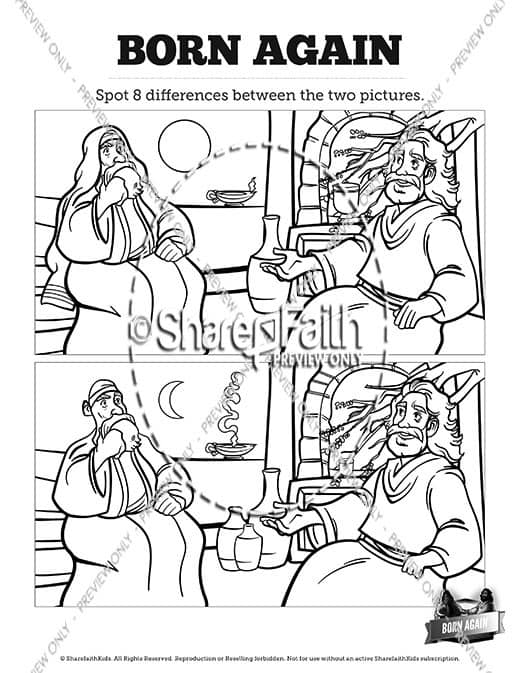 John 3 Born Again Spot the Differences