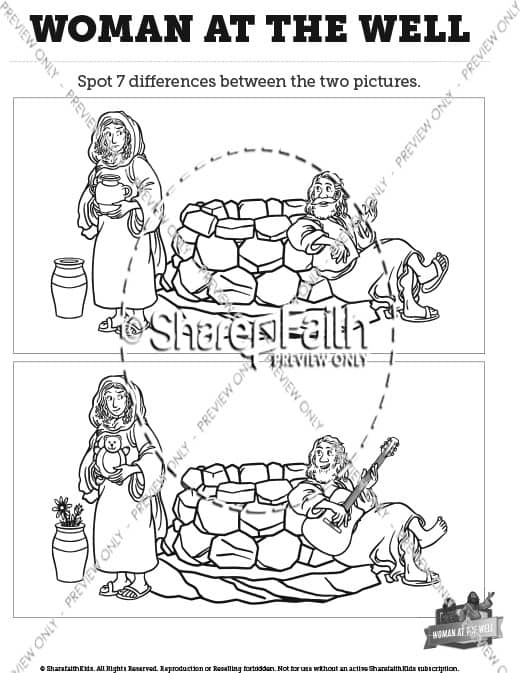 John 4 Woman at the Well Spot the Differences