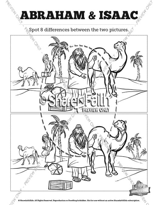 The Story Of Abraham and Isaac Kids Spot The Difference
