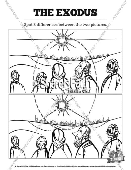 The Exodus Story Kids Spot The Difference