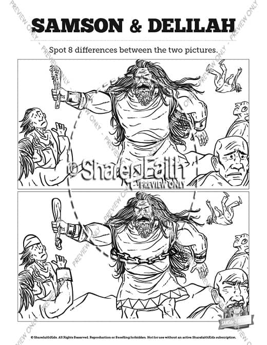 Samson and Delilah Kids Spot The Difference