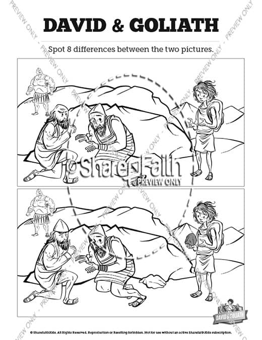 David and Goliath Kids Spot The Difference